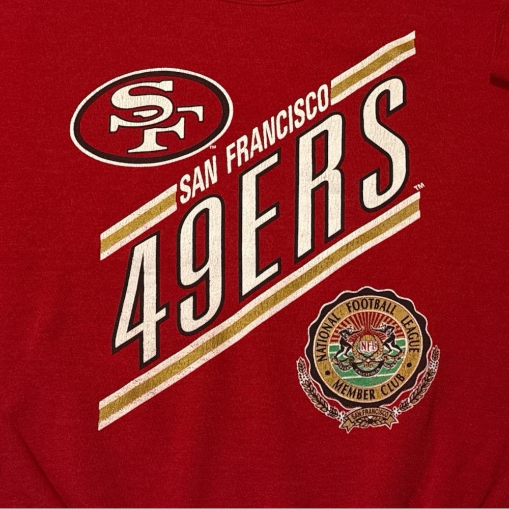 VTG San Francisco 49ers Red Sweater Made in USA XL - Picture 3 of 6